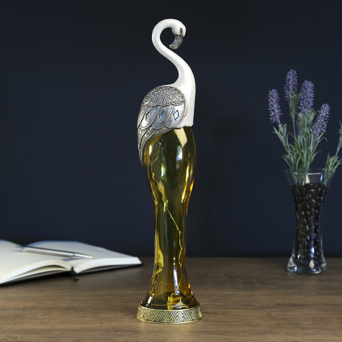 Сувенир полистоун, стекло световой "Фламинго" 42,5х9х6,5 см