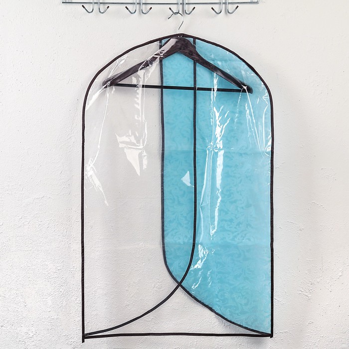 Чехол для одежды 60х90 см голубой PE