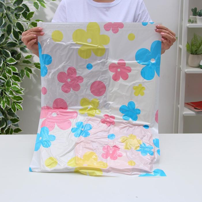 Вакуумный пакет для хранения одежды "Сладости" 50х70 см