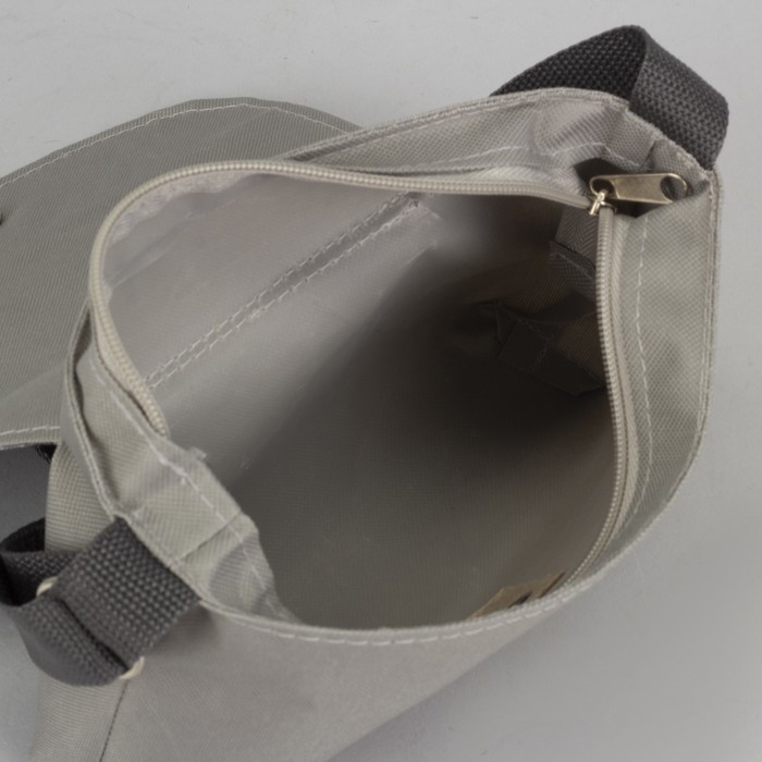 Сумка детская «Цветы», отдел на клапане, длинный ремень, цвет серый/морская волна