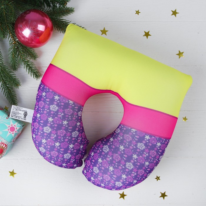 Подголовник-подушка антистресс "Свинка", цвет желтый