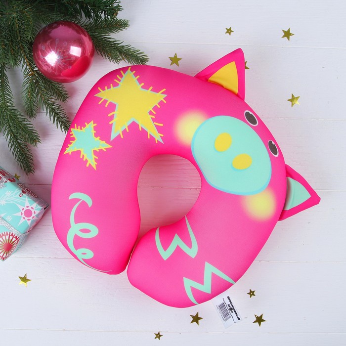 Подголовник-подушка антистресс "Пятачок", звёзды