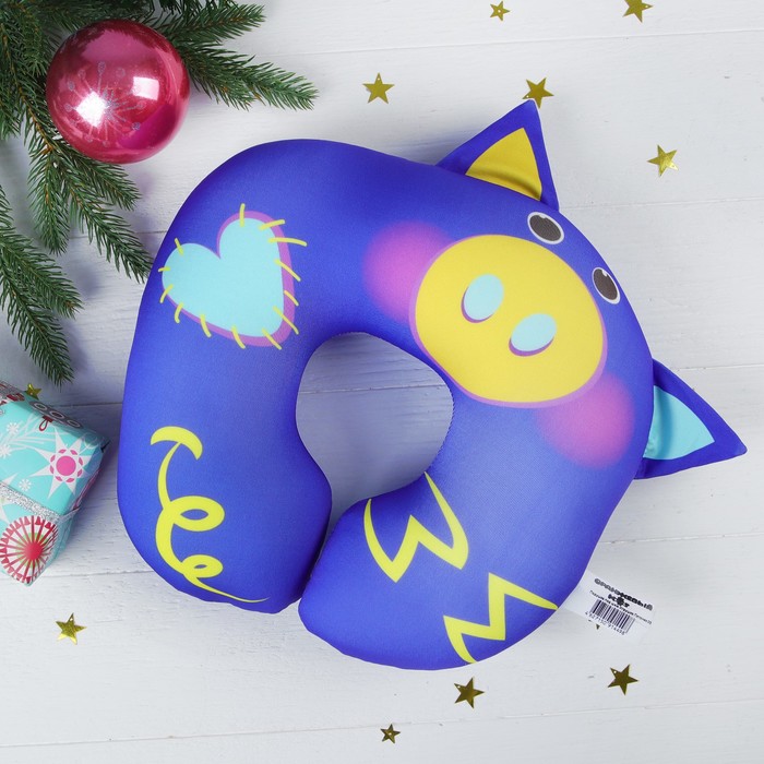 Подголовник-подушка антистресс "Пятачок", сердца