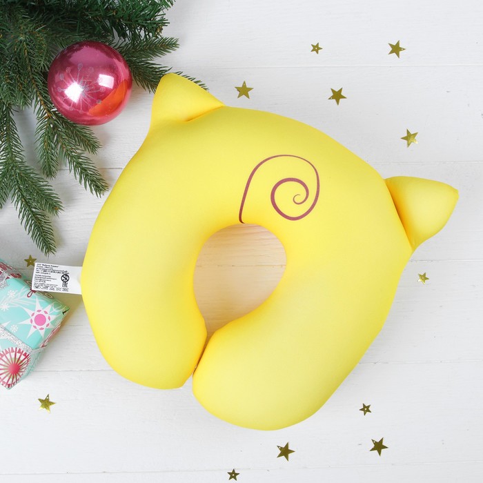 Подголовник-подушка антистресс "Нюша", цвет желтый