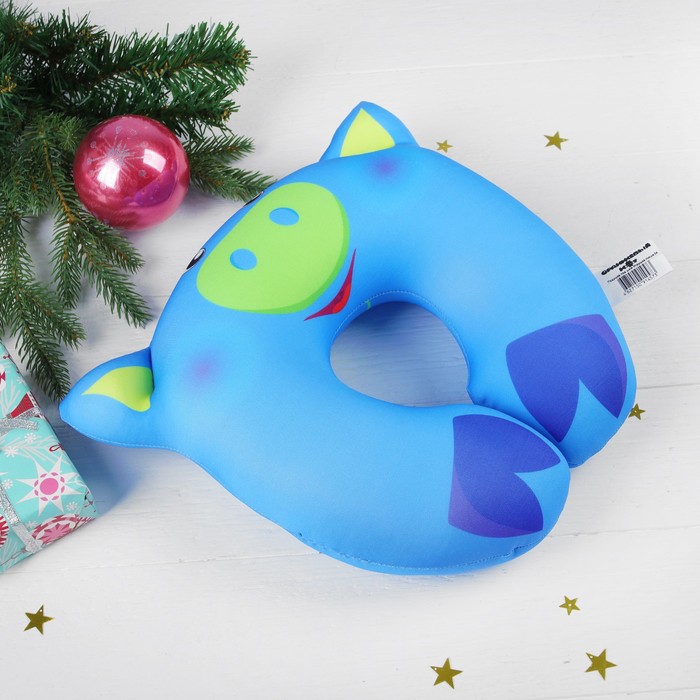 Подголовник-подушка антистресс "Нюша", цвет голубой