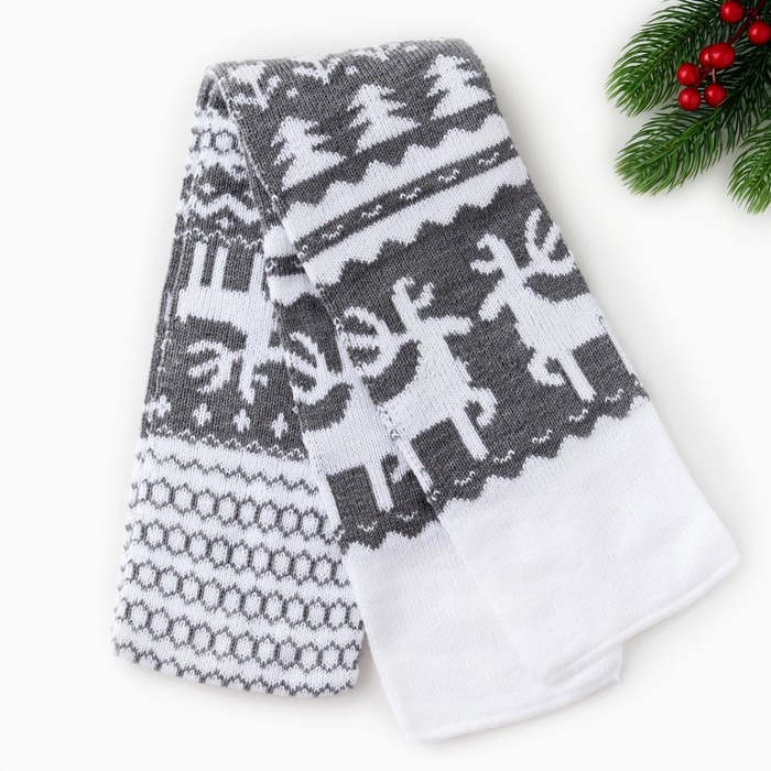 Подарочный набор KAFTAN "Зимний орнамент" шарф 145*14 см, носки р-р 36-40