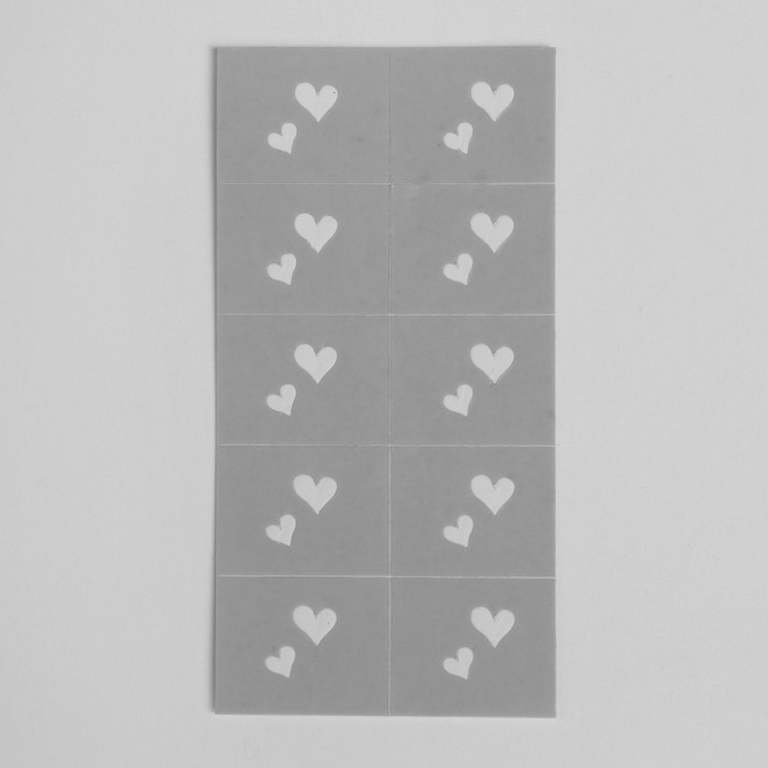 Трафареты для ногтей "Сердечки", 10шт