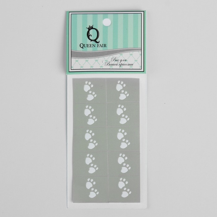 Трафареты для ногтей "Лапки", 10шт