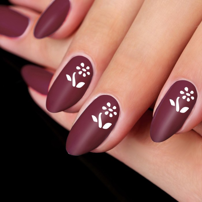 Трафареты для ногтей "Цветок", 10шт