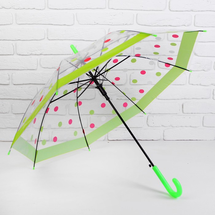 Зонт детский "Кружочки", зеленый