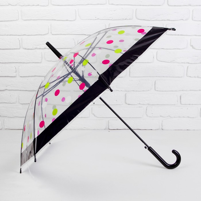 Зонт детский "Кружочки", черный