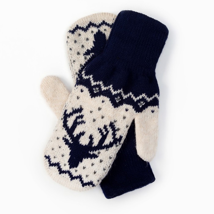 Подарочный набор KAFTAN "Северный олень" шарф 145 х 14 см, варежки р-р 19