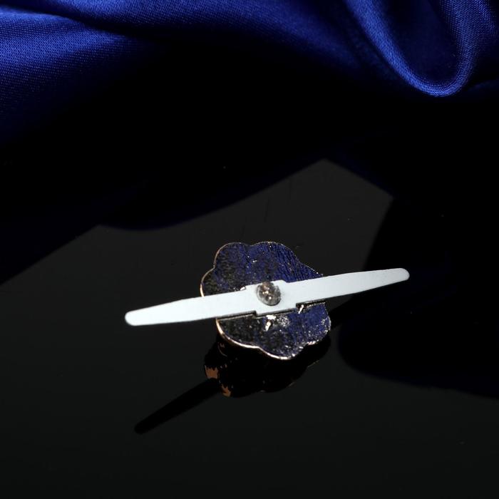 Декоративный элемент на прокол "Цветок", 3 х 1,5см, 5 пар, цвет золотой