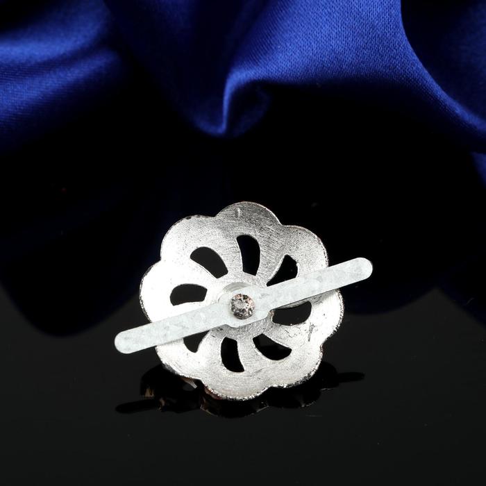 Декоративный элемент на прокол "Цветок", 3 х 2,5см, 5 пар, цвет золотой