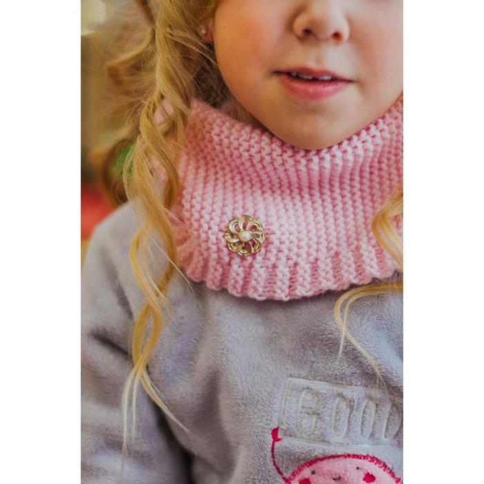 Декоративный элемент на прокол "Цветок", 3 х 2,5см, 5 пар, цвет золотой