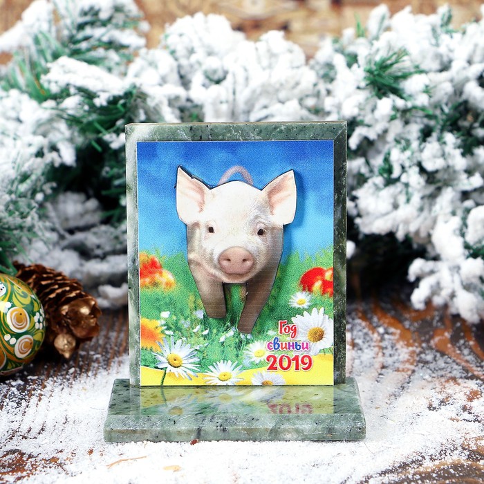Панорама объёмная "С новым годом! С поросёнком", 10х10х5 см