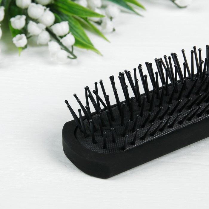 Набор расчёсок, 2 предмета: брашинг, массажная, цвет чёрная/розовая