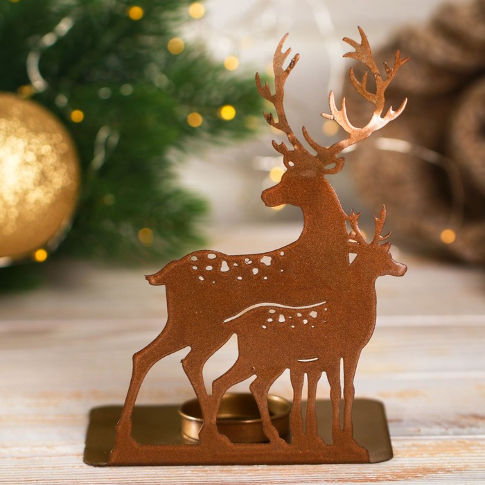 Подсвечник сувенирный Индия "Олени"