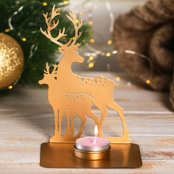Подсвечник сувенирный Индия "Олени"