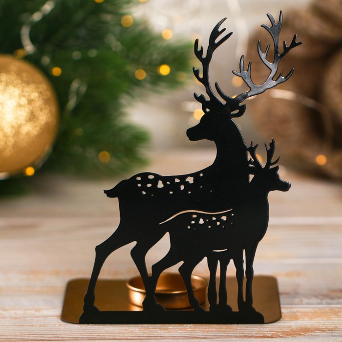 Подсвечник сувенирный Индия "Олени"