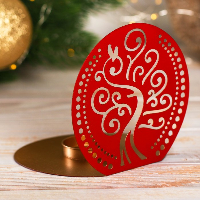 Подсвечник сувенирный Индия &quot;Круг дерево&quot;