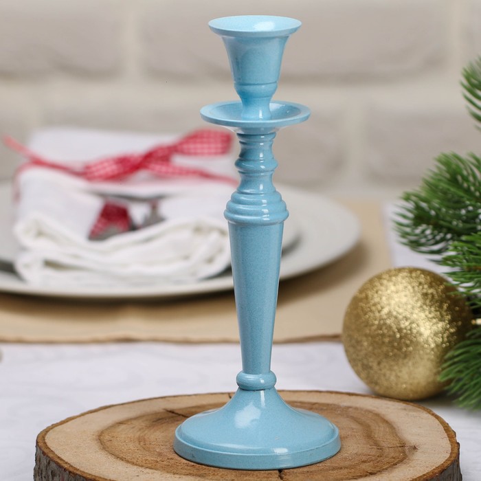 Подсвечник &quot;Статуя&quot; на 1 свечу, цв.бирюза, 8 х 8 х 21 см