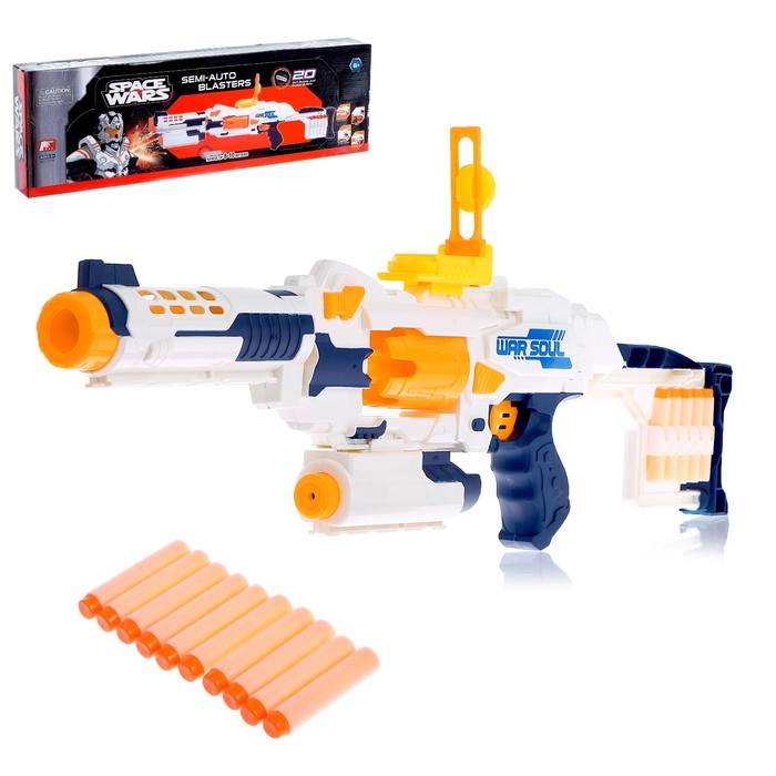 Бластер "Дух воина", стреляет мягкими пулями, работает от батареек