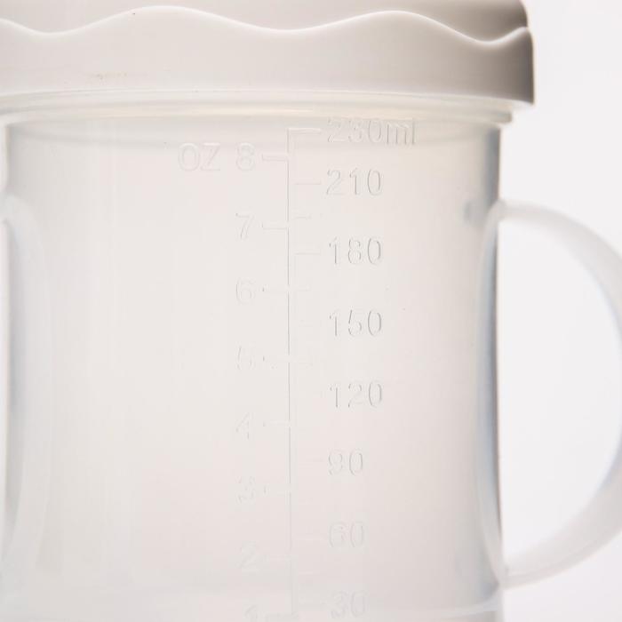 Бутылочка-поильник для кормления 2 в 1, 230 мл, от 0 мес., две соски в комплекте, цвета МИКС