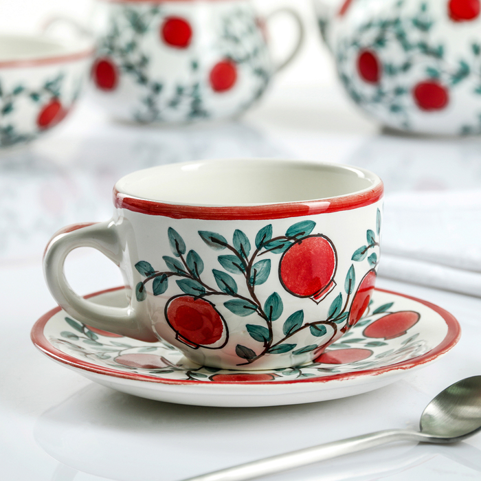 Чайная пара 200 мл "Гранат на ветке"