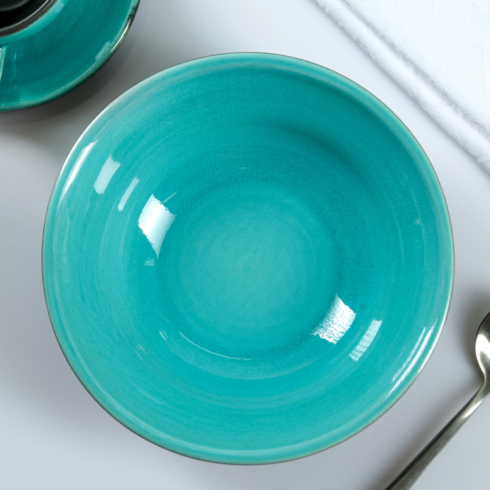 Тарелка глубокая 20 см "Лазурь", 600 мл