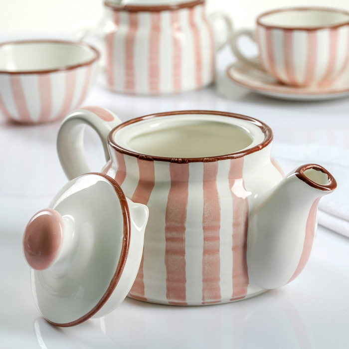 Чайник 500 мл "Страйп розовый"