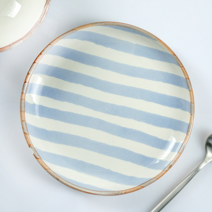 Тарелка 15 см "Страйп синий"