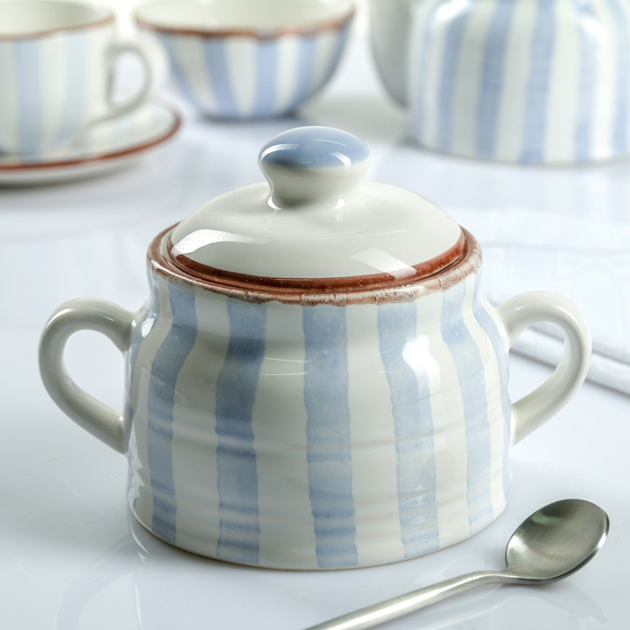 Сахарница 500 мл "Страйп синий"