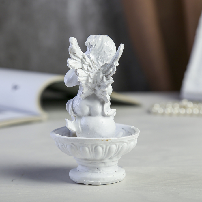 Сувенир полистоун "Белоснежный ангел в фонтане" МИКС 12,7х7х7 см