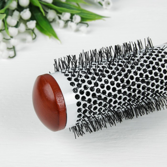 Брашинг №1, d=4,3см, термо, цвет тёмное дерево