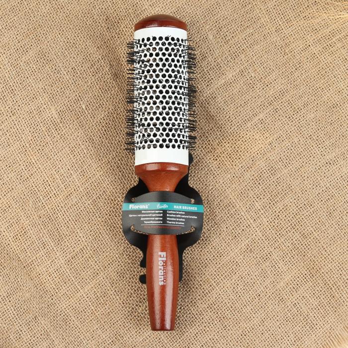 Брашинг №1, d=4,3см, термо, цвет тёмное дерево