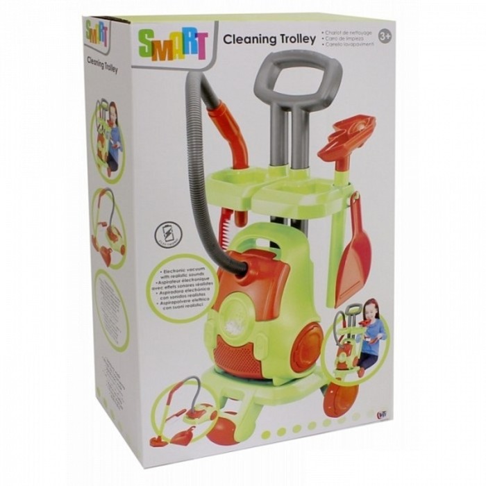 Игровой набор HTI "Тележка с пылесосом", с аксессуарами