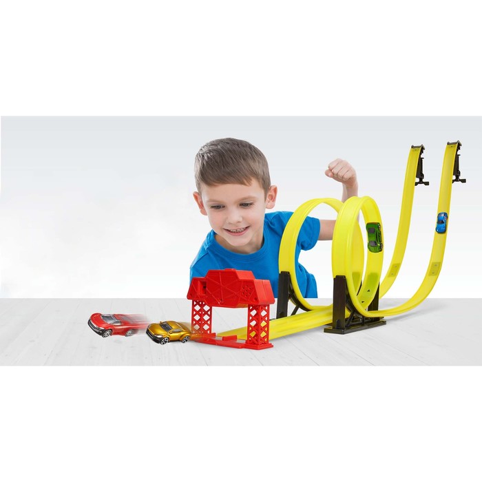 Игрушка "Двойной трек", с хронографом, 5 машинок