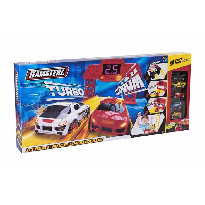 Игрушка "Двойной трек", с хронографом, 5 машинок