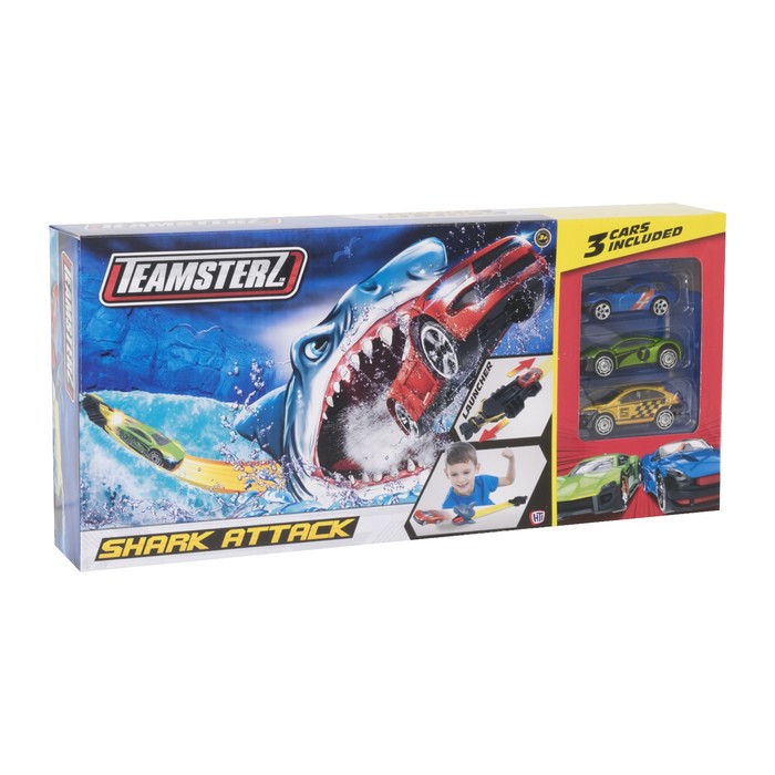 Игрушка Teamsterz "Трек-акула аткует", три машинки