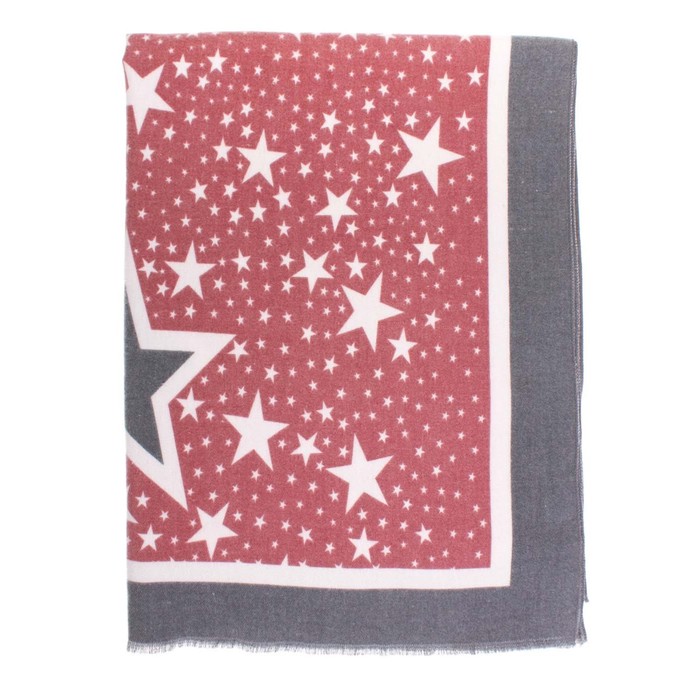 Палантин жен, 185х68 см, цвет серый