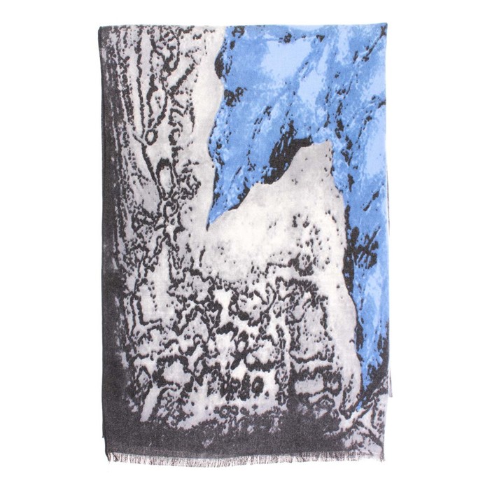 Палантин жен, 185х68 см, цвет серый