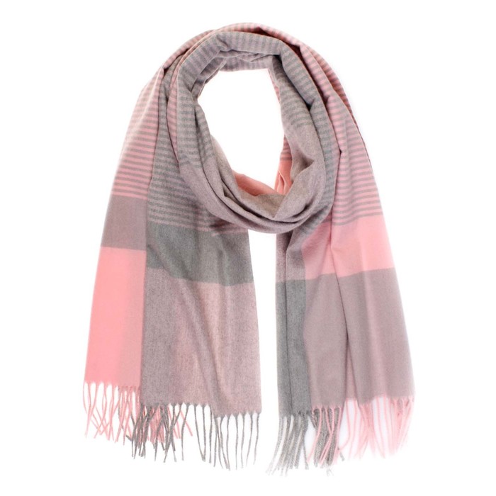 Палантин жен, 180х70 см, цвет серый