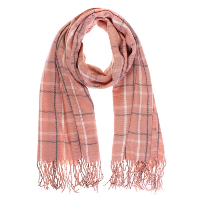 Палантин жен, 180х70 см, цвет серый