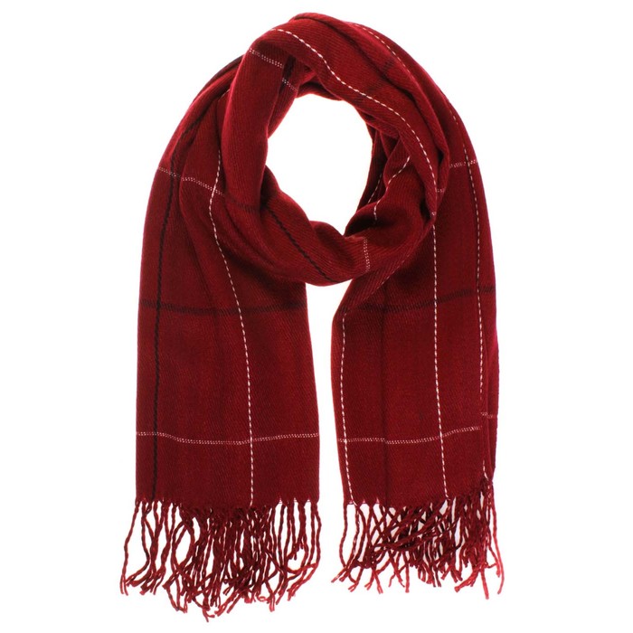 Палантин жен, 180х70 см, цвет бордовый
