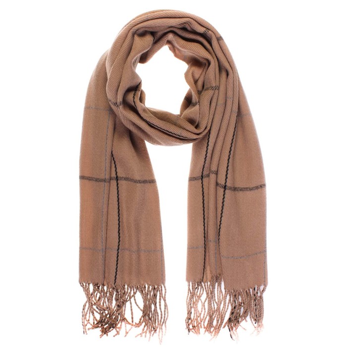 Палантин жен, 180х70 см, цвет бежевый