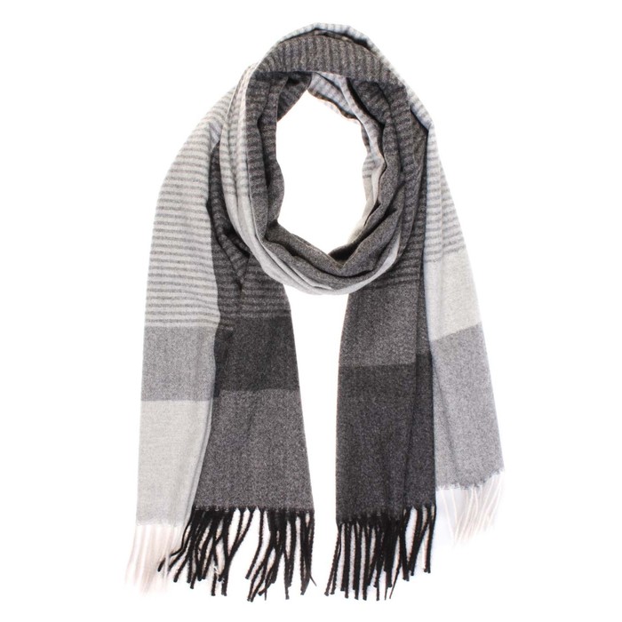 Палантин жен, 180х70 см, цвет серый