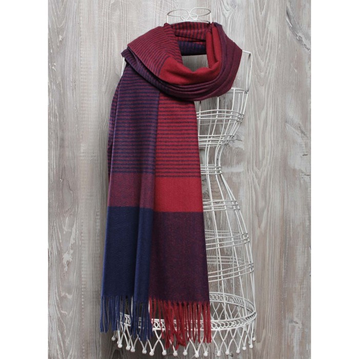 Палантин жен, 180х70 см, цвет бордовый