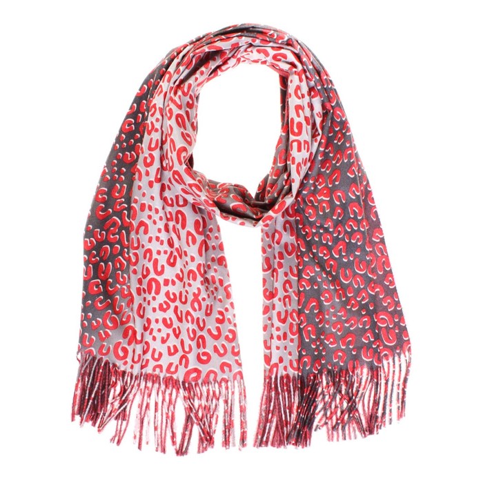 Палантин жен, 180х70 см, цвет серый