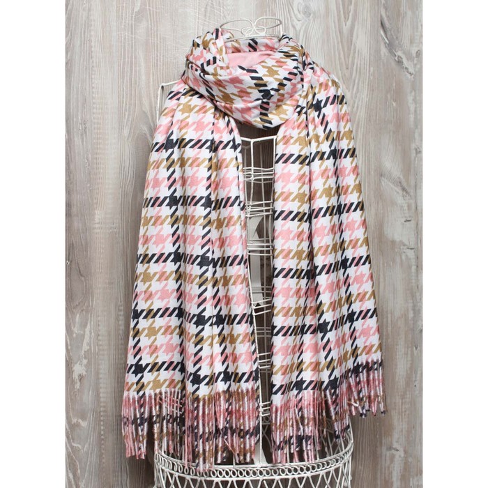 Палантин жен, 180х70 см, цвет розовый